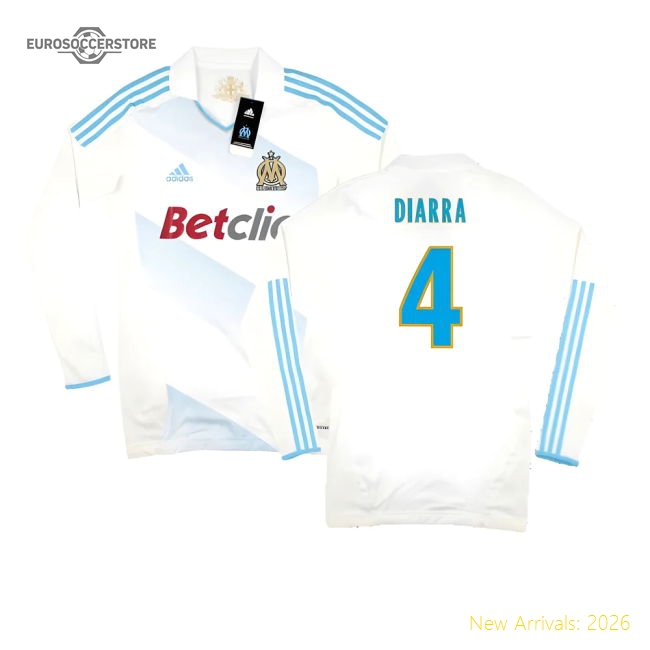 Marseille 2011-12 Player Spec Long Sleeve Home Shirt ((Excellent) L) (Diarra 4)-PitchVibe Kits